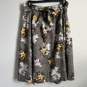 Floral midi skirt